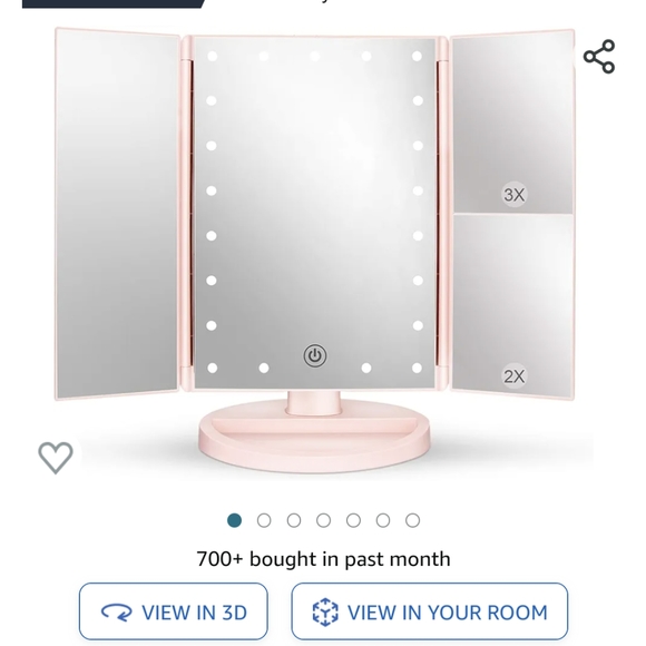 Deweisn tabletop tri fold lighted vanity - Picture 2 of 3